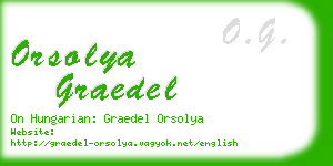 orsolya graedel business card